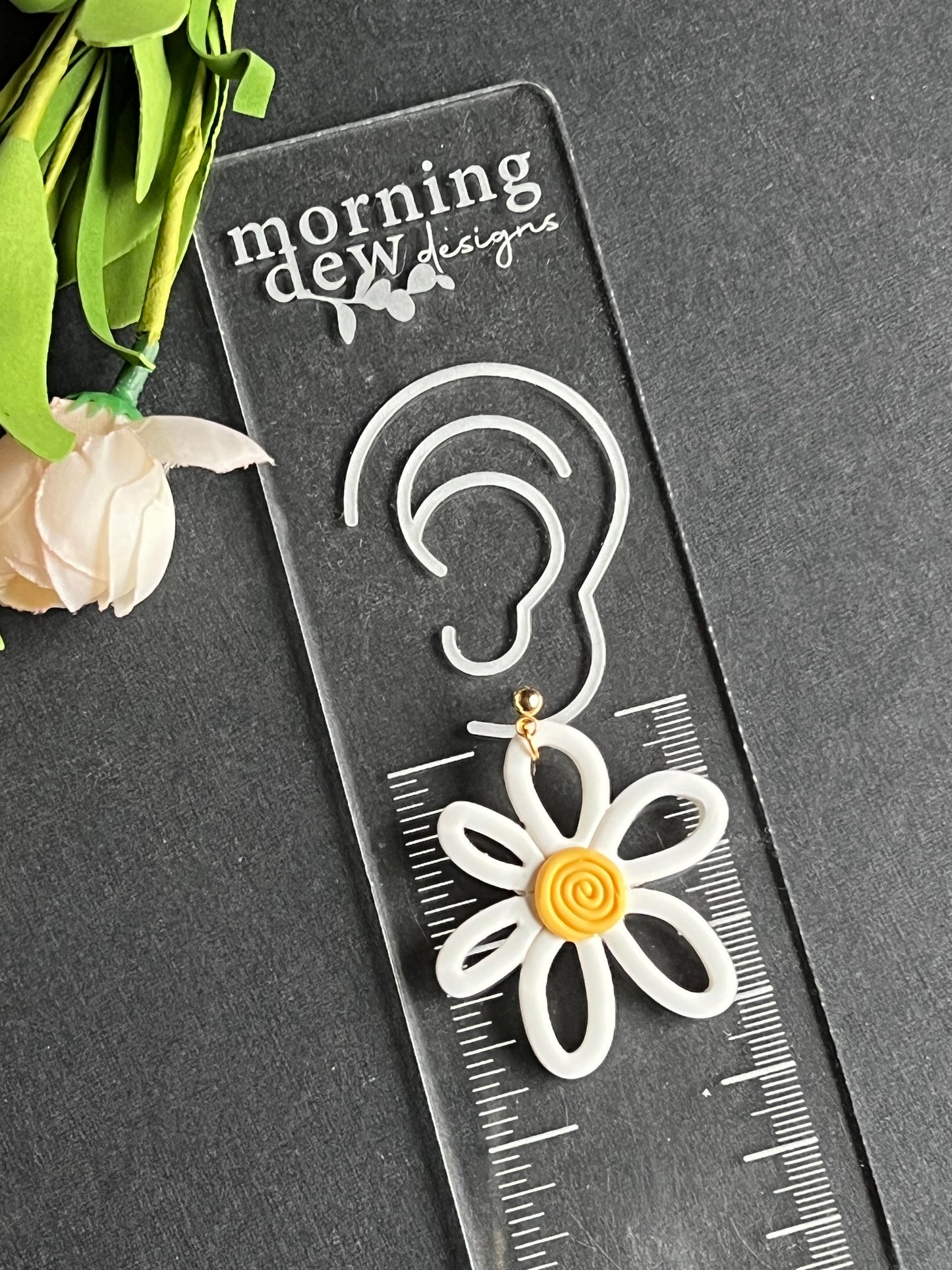 Daisy Doodle Polymer Clay Earrings