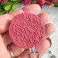 Pink Valentines Textured Polymer Clay Badges | Nurse and Teacher Retractable Badges