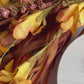 Floral Embossed Pumpkin Bookmark | Polymer Clay Paper Clip Bookmark