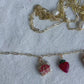 Strawberry Shortcake Themed Polymer Clay Charm Necklace