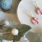 Pink Candy Cane Swirl Drop Earrings