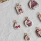 Valentines Day Red Heart Polymer Clay Jewelry Charms
