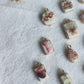 Strawberry Themed Transfer Paper Designed Polymer Clay Necklace Charms (Charms Only)