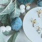Three Tiered Snowflake Polymer Clay Earrings