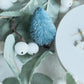 Mini Snowflake Embossed Snowflake Polymer Clay Hoops