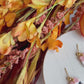 Floral Embossed Ghost Polymer Clay Earrings with Gold Bow Posts (Copy)