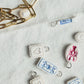 Blue and White Coastal Mini Polymer Clay Jewelry Charms