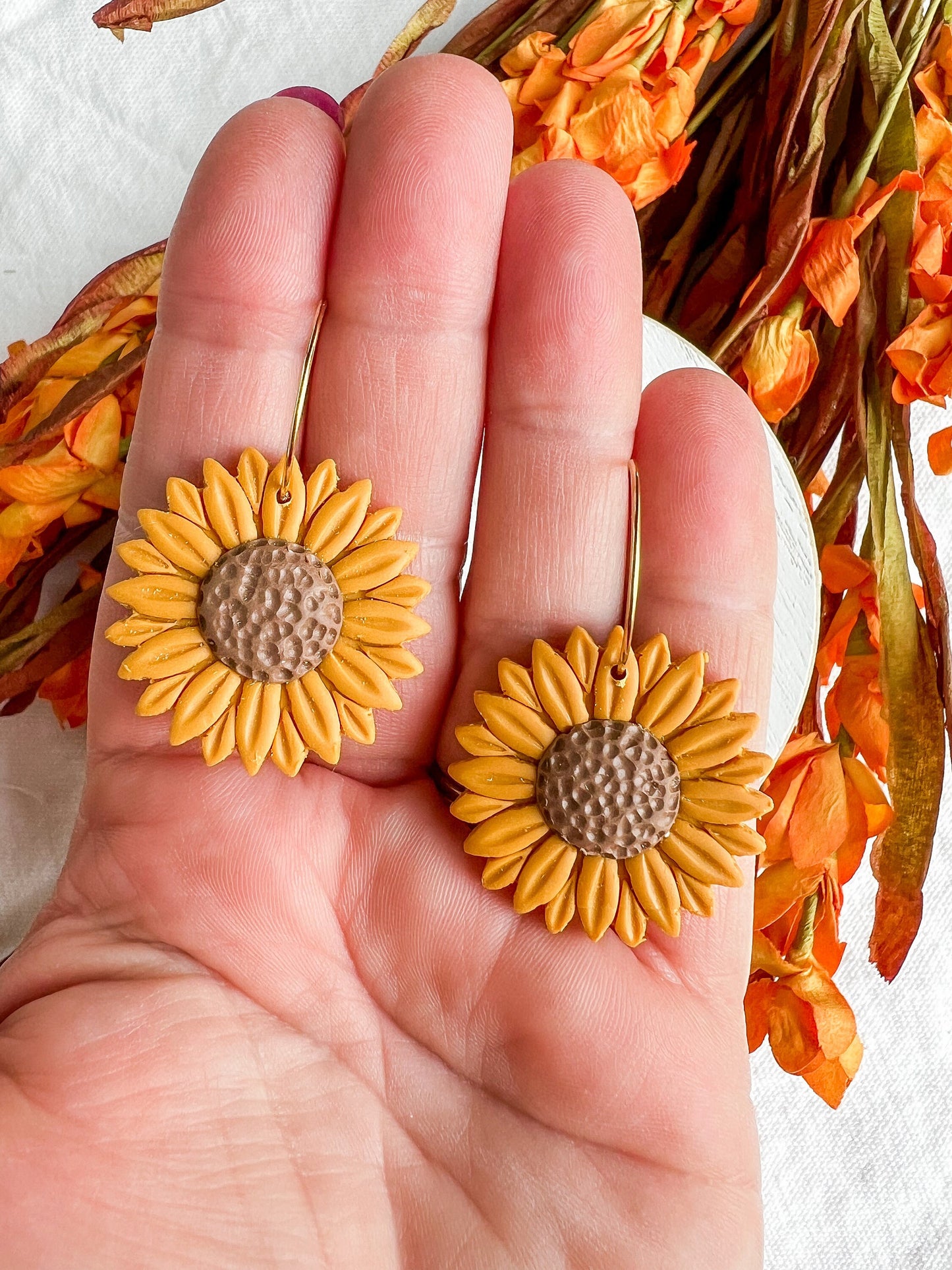 Boho Sunflower Dangles