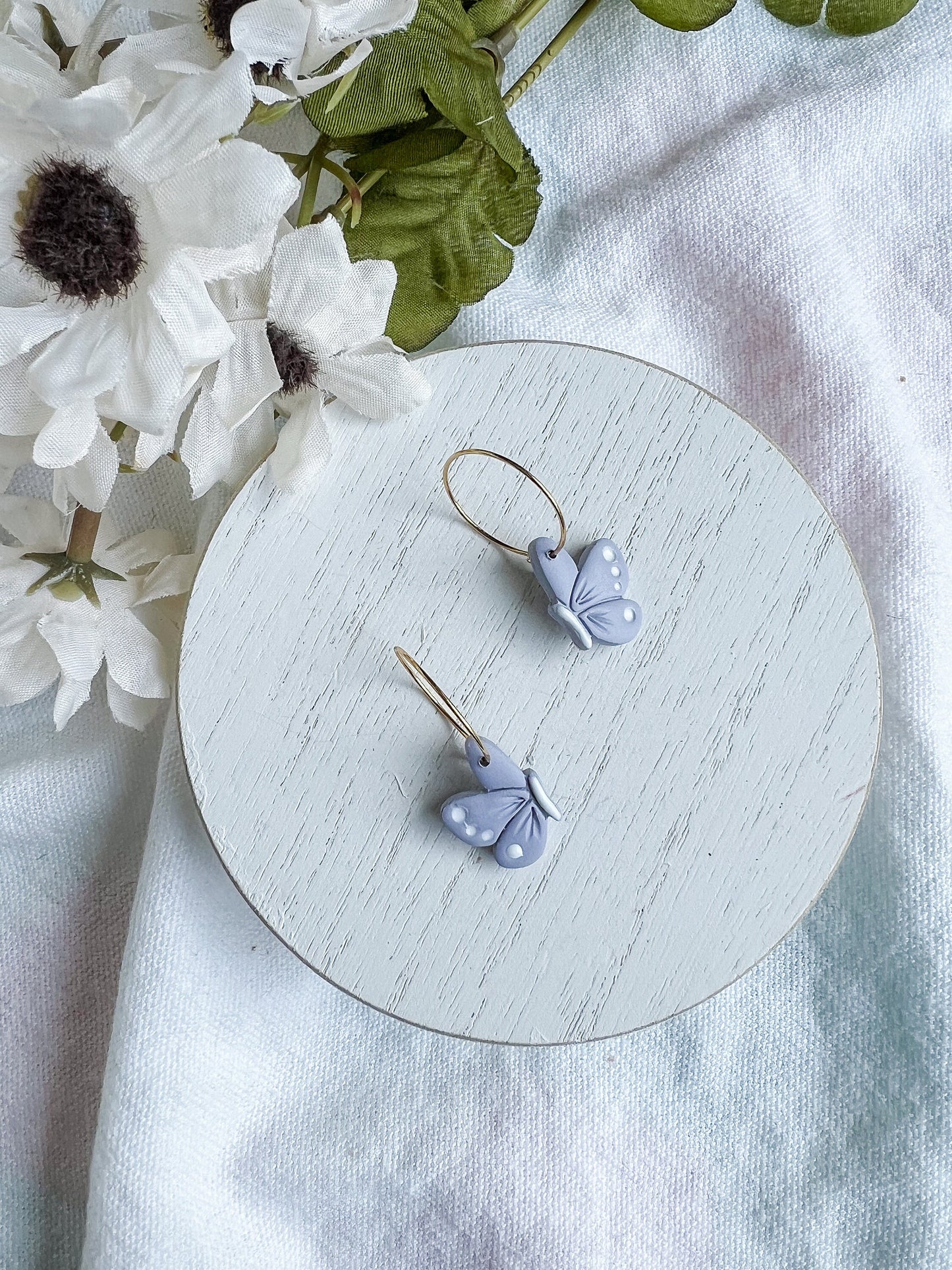 Pastel Purple Mirrored Butterfly Mini Dangles