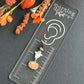 Three Tiered Witch Hat, Ghost, Pumpkin Halloween Dangles