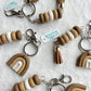 Ombre Neutrals Rainbow Keychain