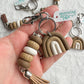 Ombre Neutrals Rainbow Keychain